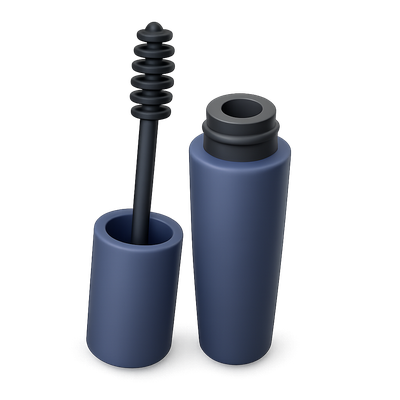 Stylish 3D Mascara Icon with Applicator