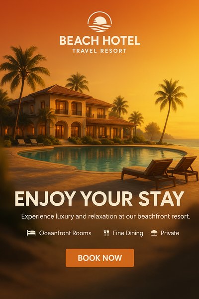 Serene Beach Hotel Resort Promotional Graphic