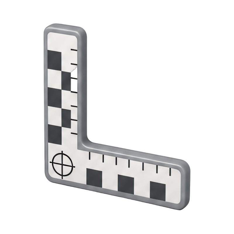 forensic measuring scale in use