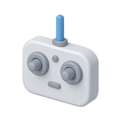 Stylized Remote Control Icon with Minimalist Design