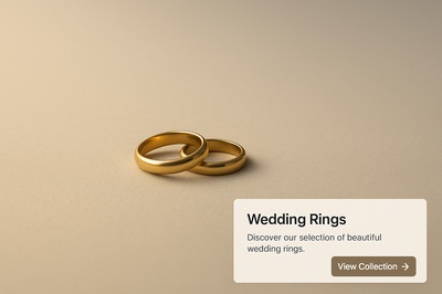 Elegant Golden Wedding Rings in Minimalist Setting