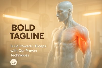 Promotional Fitness Graphic Featuring Anatomical Illustration