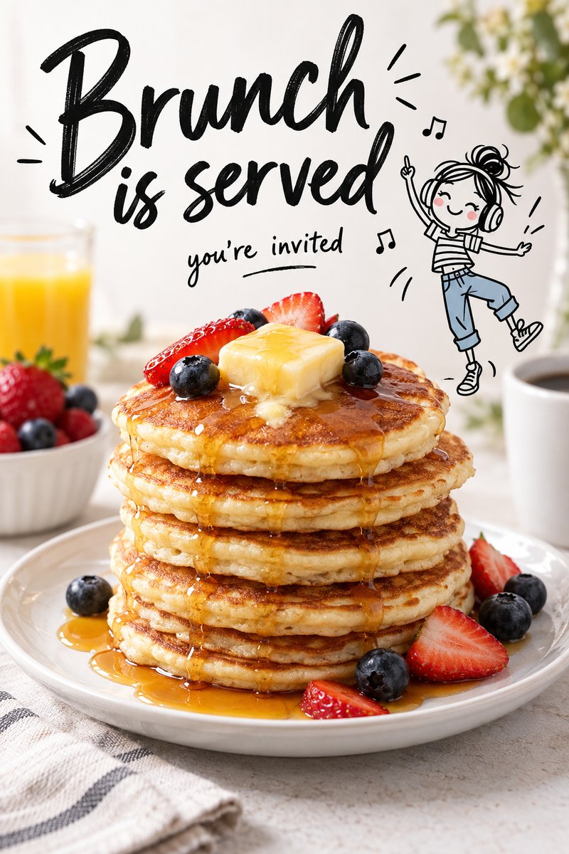Charming brunch invitation design