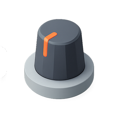 3D Volume Control Knob Design Element