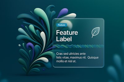 Abstract Organic Floral Background with Feature Block