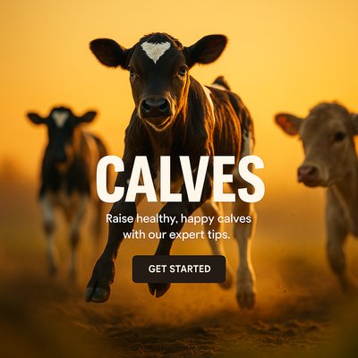 Engaging Image of Calves for Agricultural Guidance