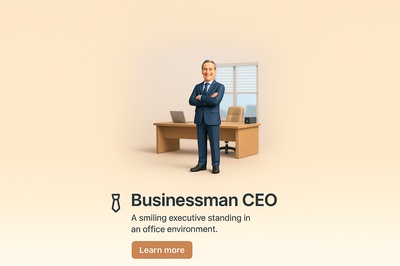 Confident Businessman CEO in Modern Office Environment