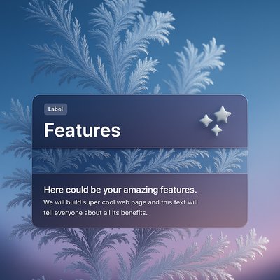 Frosty Window Patterns with Morning Sky Background