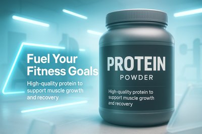 Promotional Protein Powder Product Image for Fitness Enthusiasts