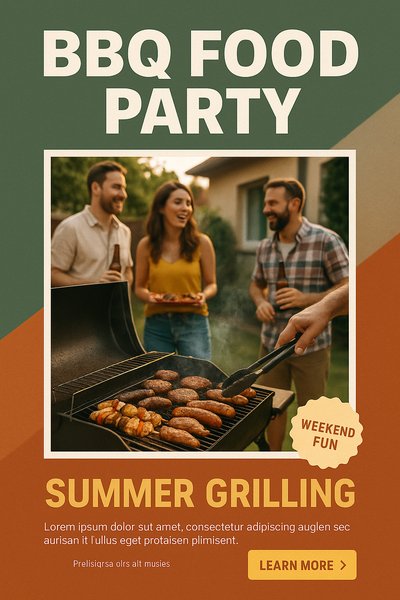 Summer BBQ Food Party Celebration with Grilling