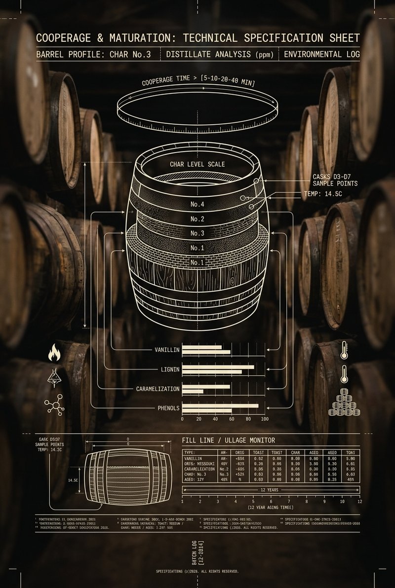 Wooden cask in natural setting