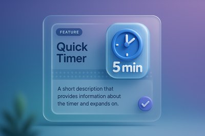 3D Web Interface Featuring Quick Timer Design