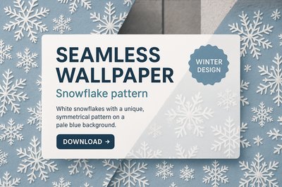 Seamless Snowflake Wallpaper Design Featuring Unique Patterns