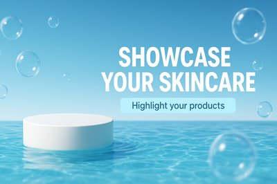 Promotional Skincare Display with Floating Pod