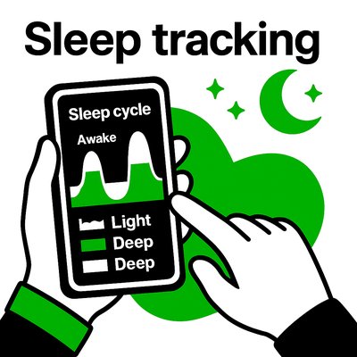 Illustrative Graphic for Sleep Tracking App Features