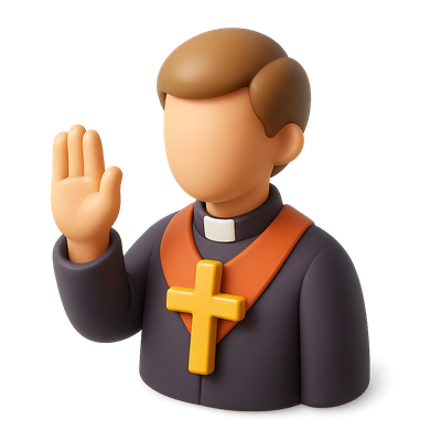 3D Benediction Icon in Isometric View