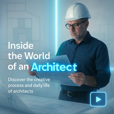 Architectural Insight Video Thumbnail Featuring Architect at Work