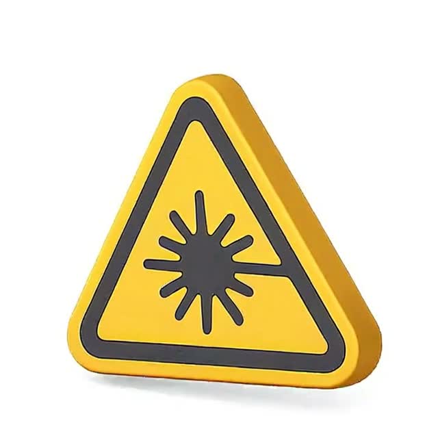 Caution Signs Featuring Explosion Icon in Yellow