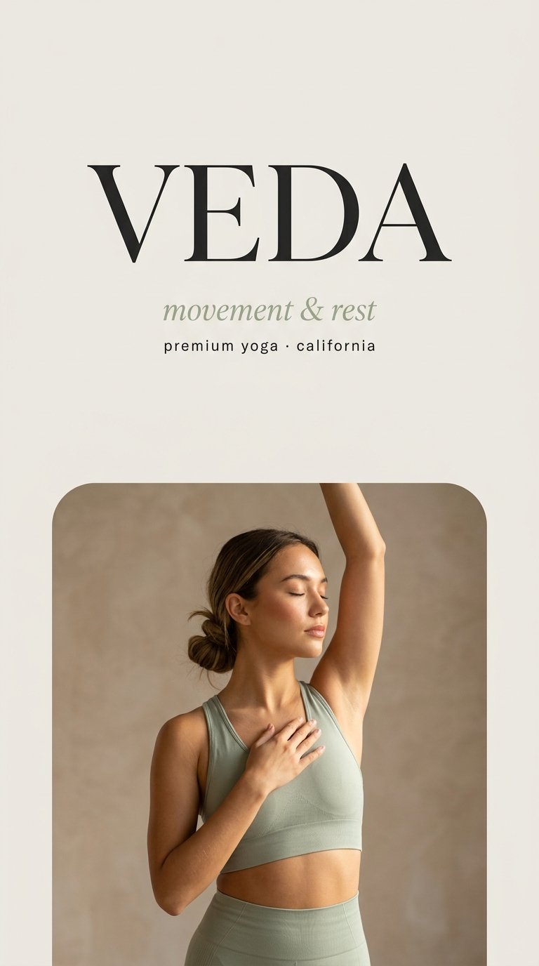 Elegant yoga brand presentation