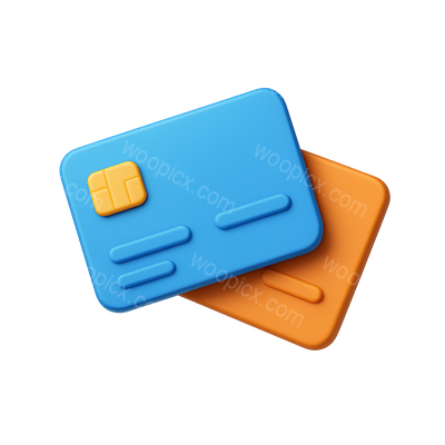 Stylish 3D Credit Card Icons with Isometric View