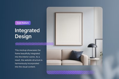 Modern Interior Poster Mockup with Integrated Design Elements