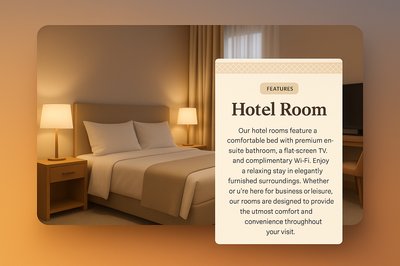 Elegant Hotel Room Design with Features Highlight