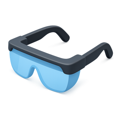 Stylish 3D AR Glasses Icon with Isometric Design