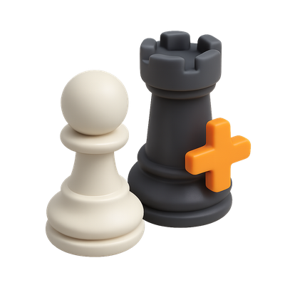 Stylized 3D Chess Pieces with Isometric View