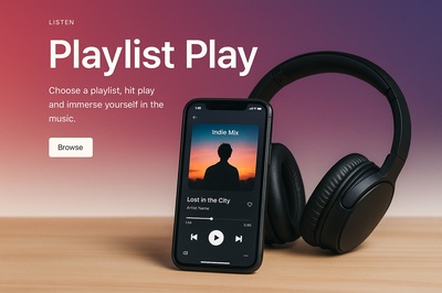 Stylish Playlist Page Design for Music Lovers