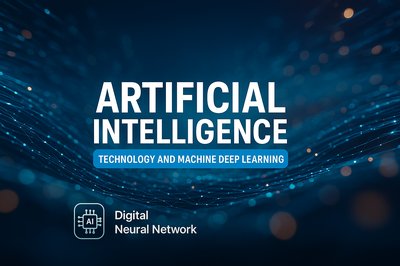 Futuristic Graphic on Artificial Intelligence and Deep Learning Concepts