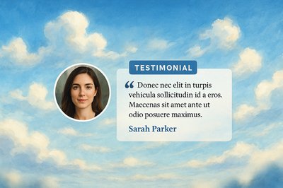 Cloud-Inspired Testimonial Section with Realistic Elements
