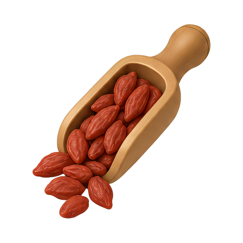 Dried goji berries in scoop