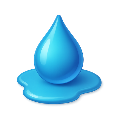 3D Icon of a Superfluidity Droplet with Volumetric Effect
