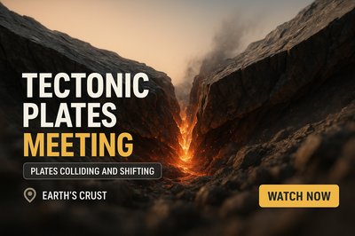 Dramatic Visualization of Tectonic Plates Meeting in Earth's Crust