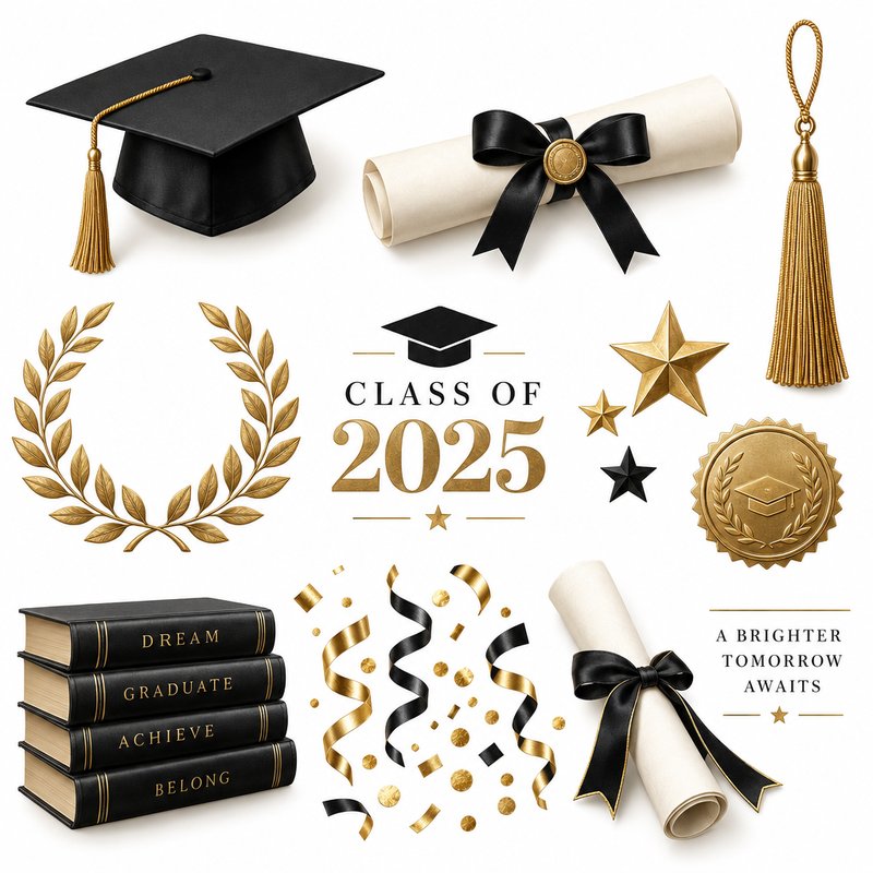 Elegant graduation design elements