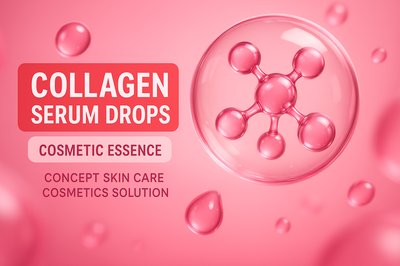 Cosmetic Product Promotion Featuring Collagen Serum Drops