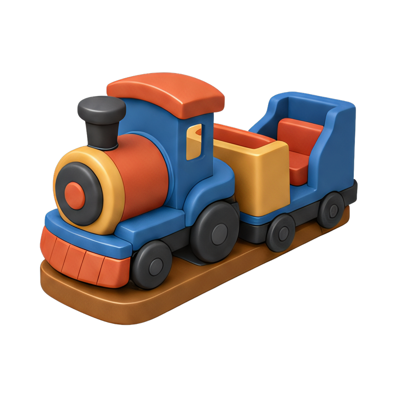 colorful kiddie train ride