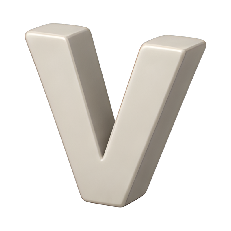 Stylish letter V design