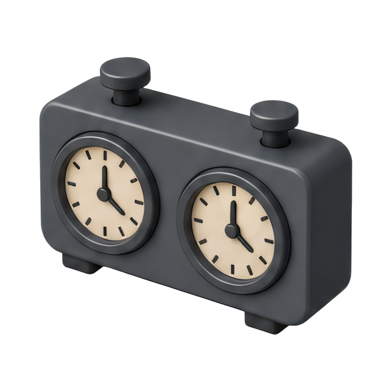 double chess clock on table