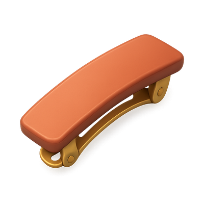 Stylish 3D Barrette Icon with Clasp Design