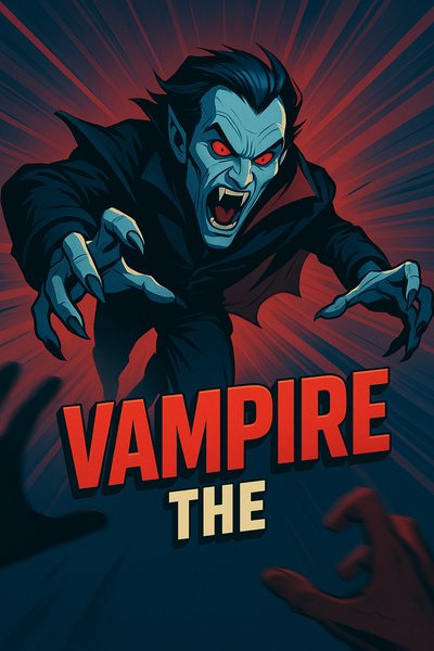 Dynamic and Engaging Vampire Illustration with Bold Colors