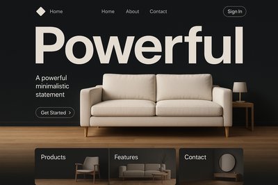 Modern Minimalist Interior Design Landing Page