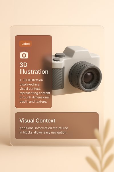 Elegant Web Design with 3D Illustration and Layered Composition