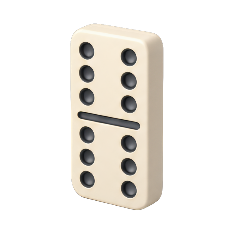 Double six domino tiles