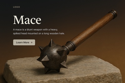 Stylish Mace Web Page Design with Realistic Elements