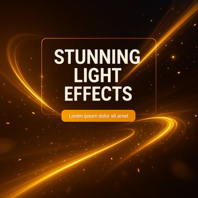Dynamic Graphic Featuring Stunning Light Effects and Energy Waves