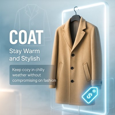 Stylish Winter Coat Display with Modern Design