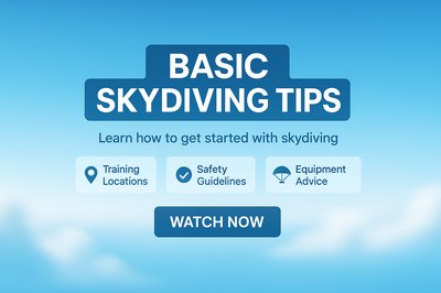 Informative Skydiving Tips Graphic for Beginners