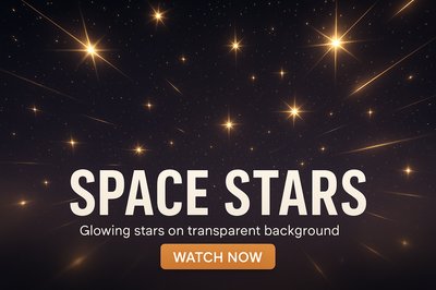 Starry Background Graphic with Glowing Effects