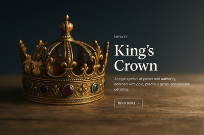 Elegant King's Crown Symbolizing Royalty and Power